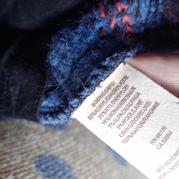 Free People fringe plaid jacket Mohair Alpaca Wool blend size XS - Picture 9 of 10